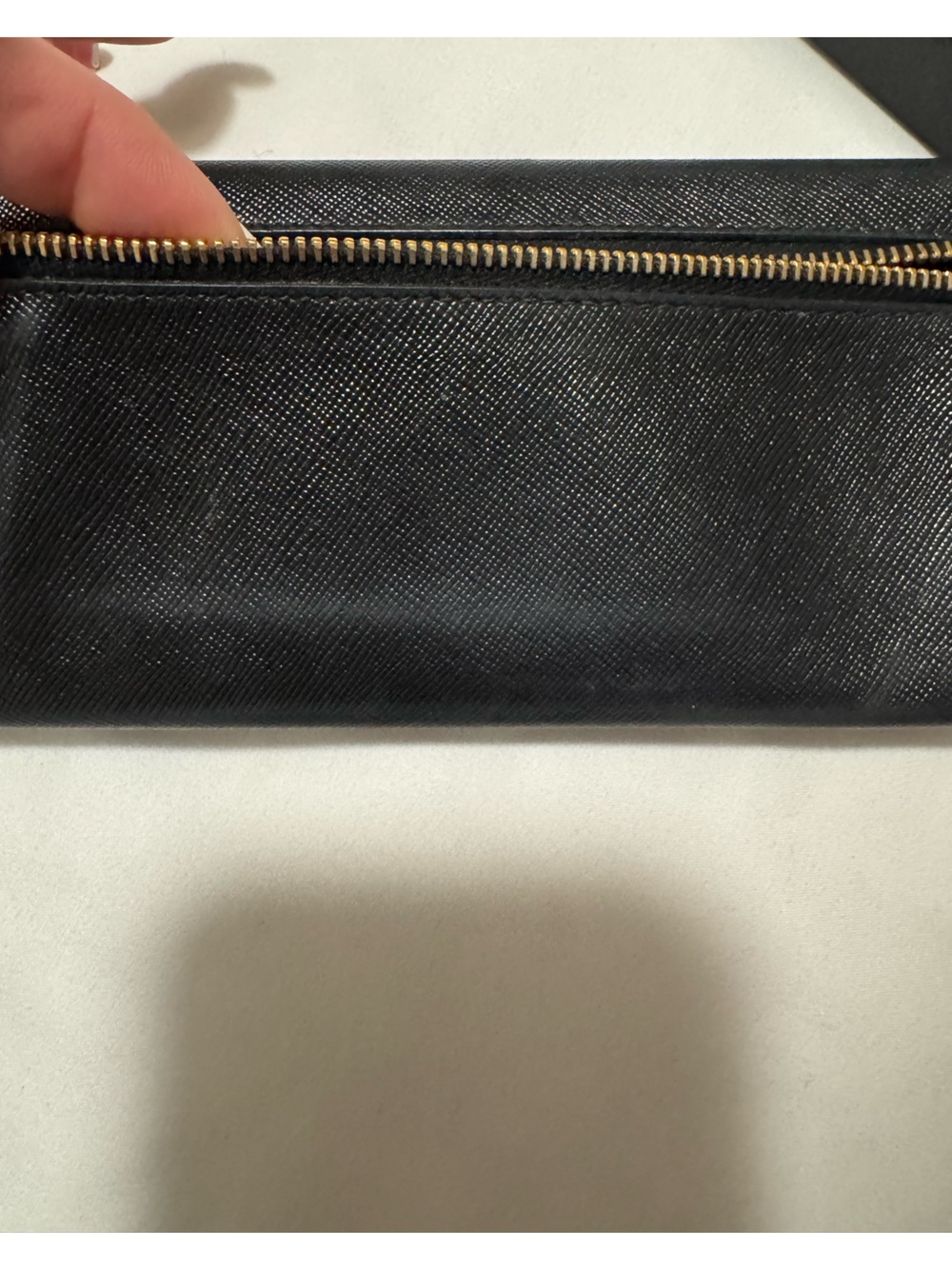 Prada Black Saffiano Long Wallet with Gold Logo Hardware - Picture 9 of 13
